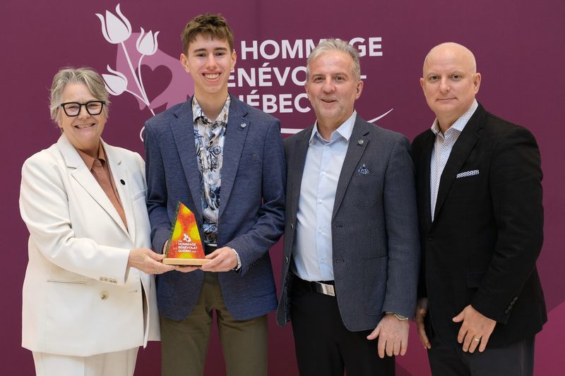 Un adolescent de Lévis reconnu pour son implication