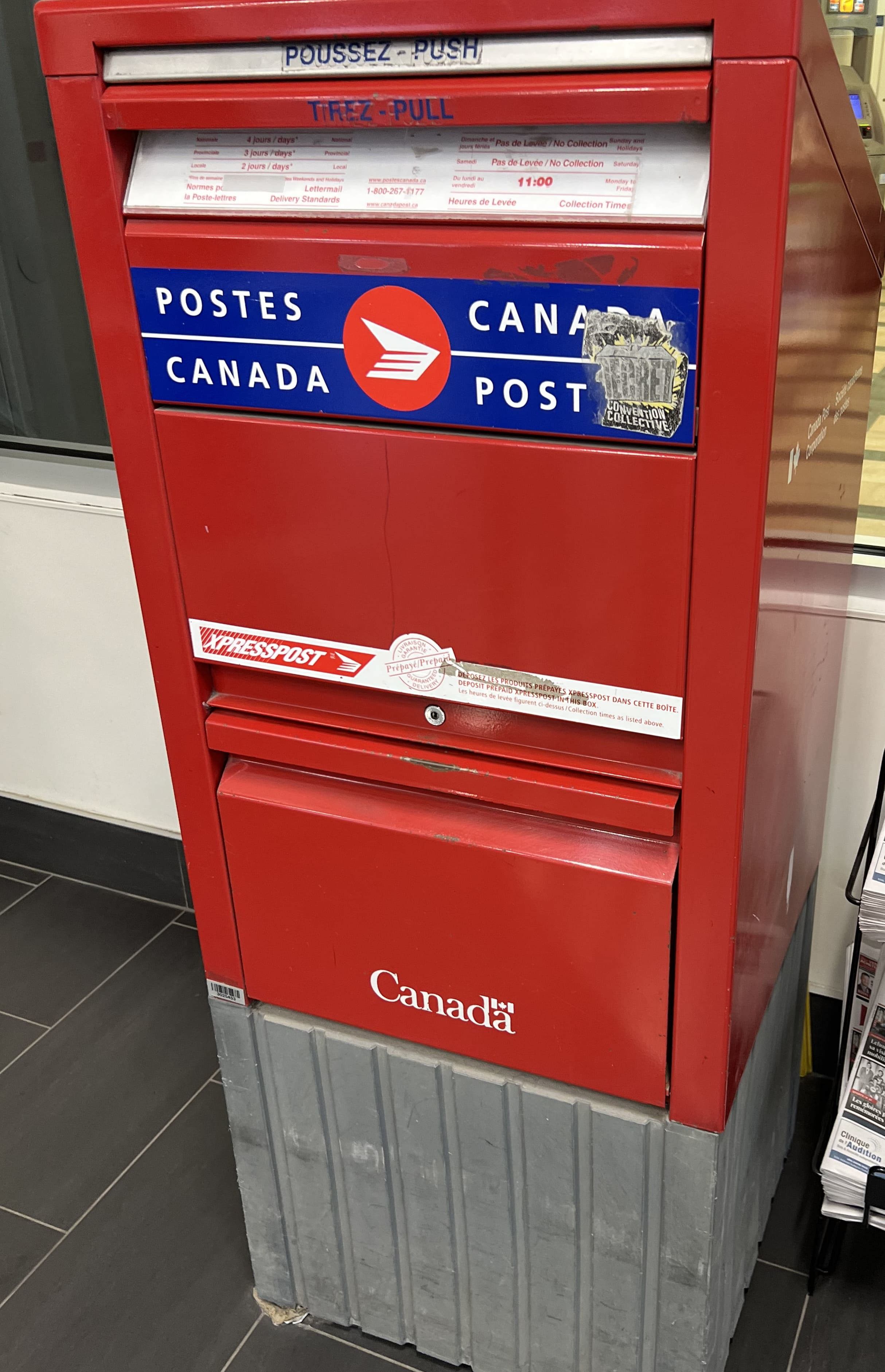 De mal en pis chez Postes Canada