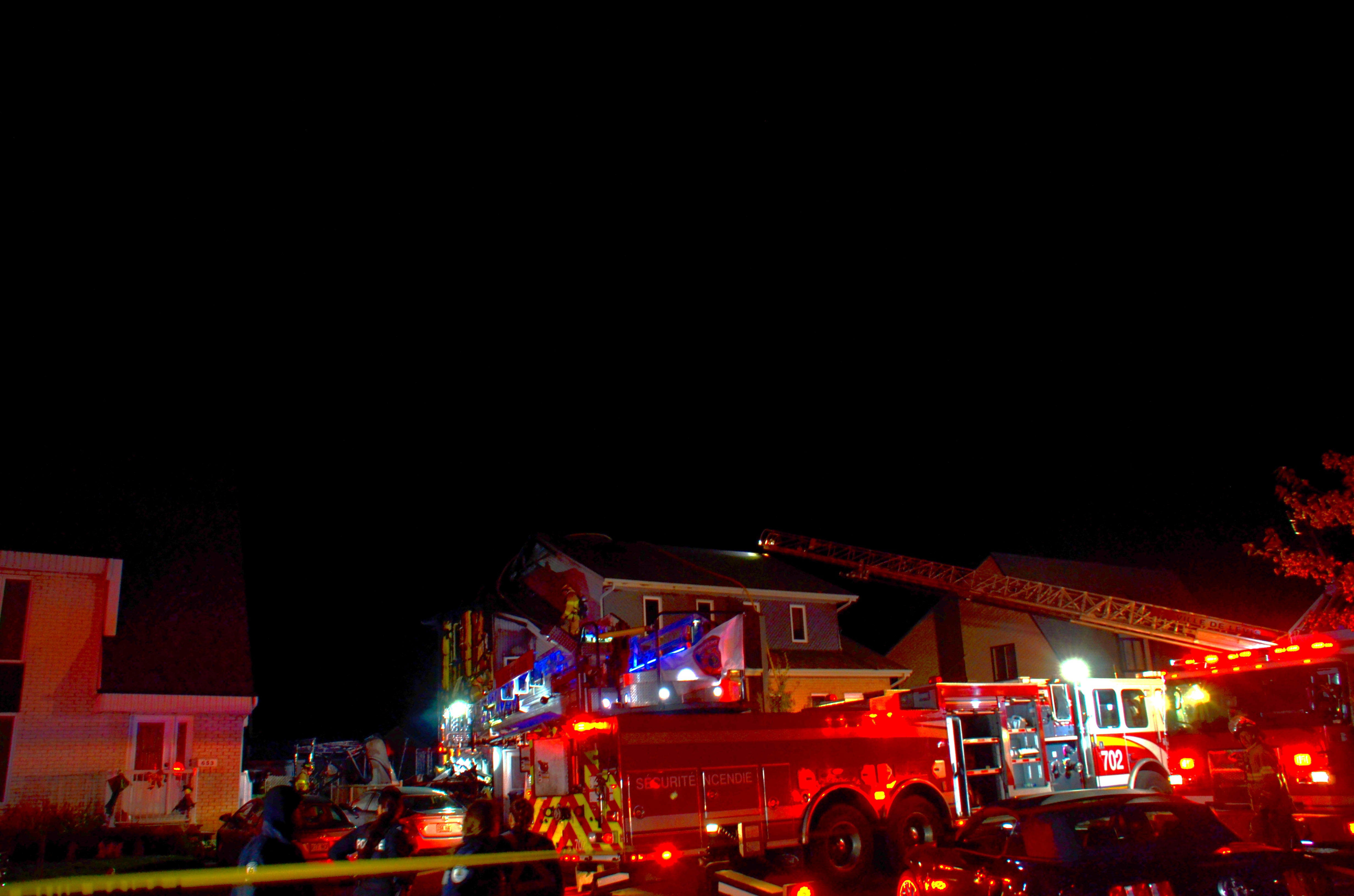 Incendie majeur à Lévis