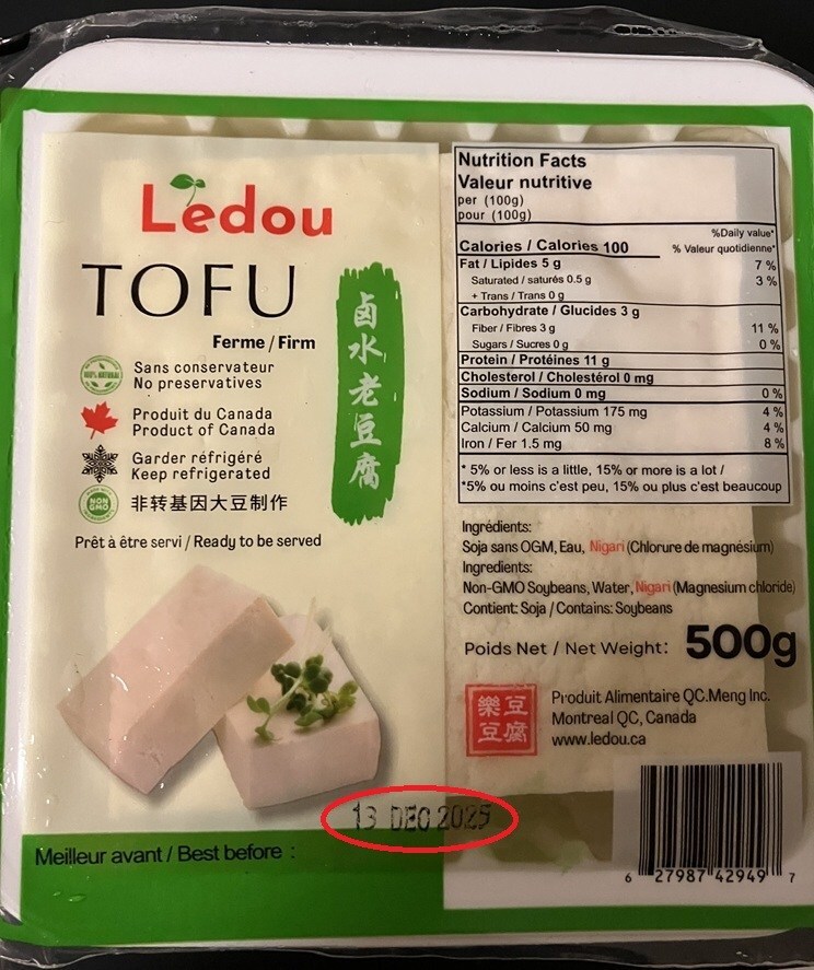 Un tofu à éviter pour le moment