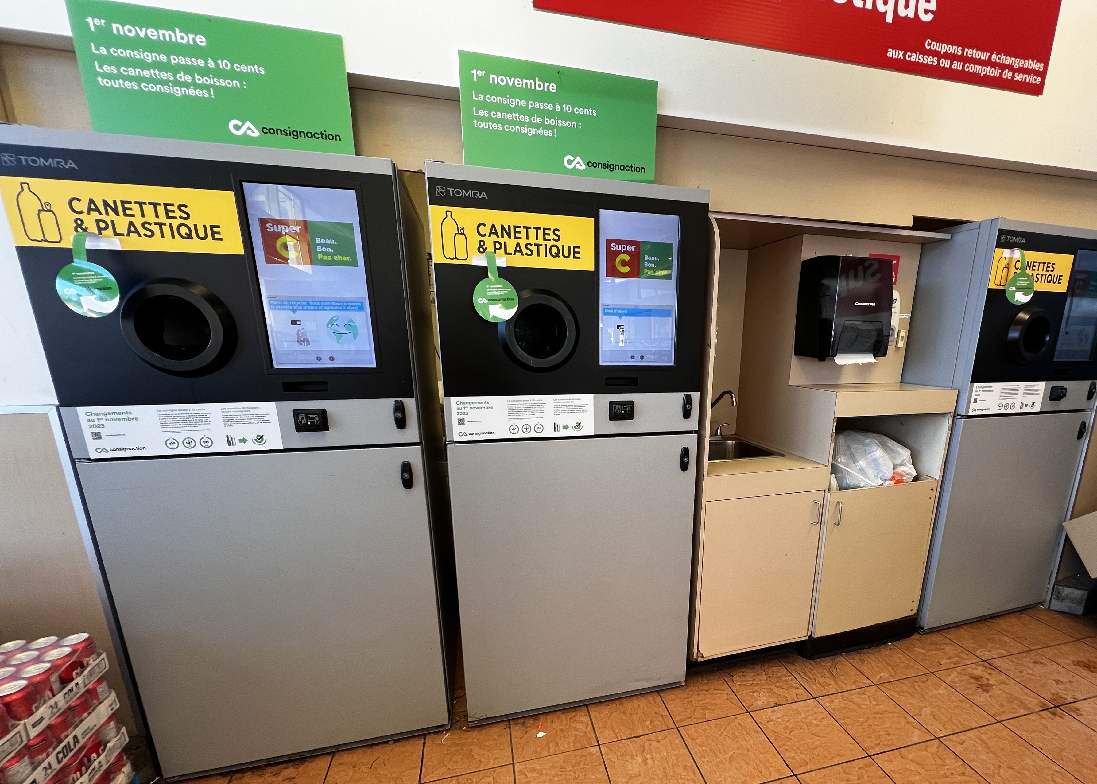 Nouveau lieu de retour Consignaction à Saint-Romuald