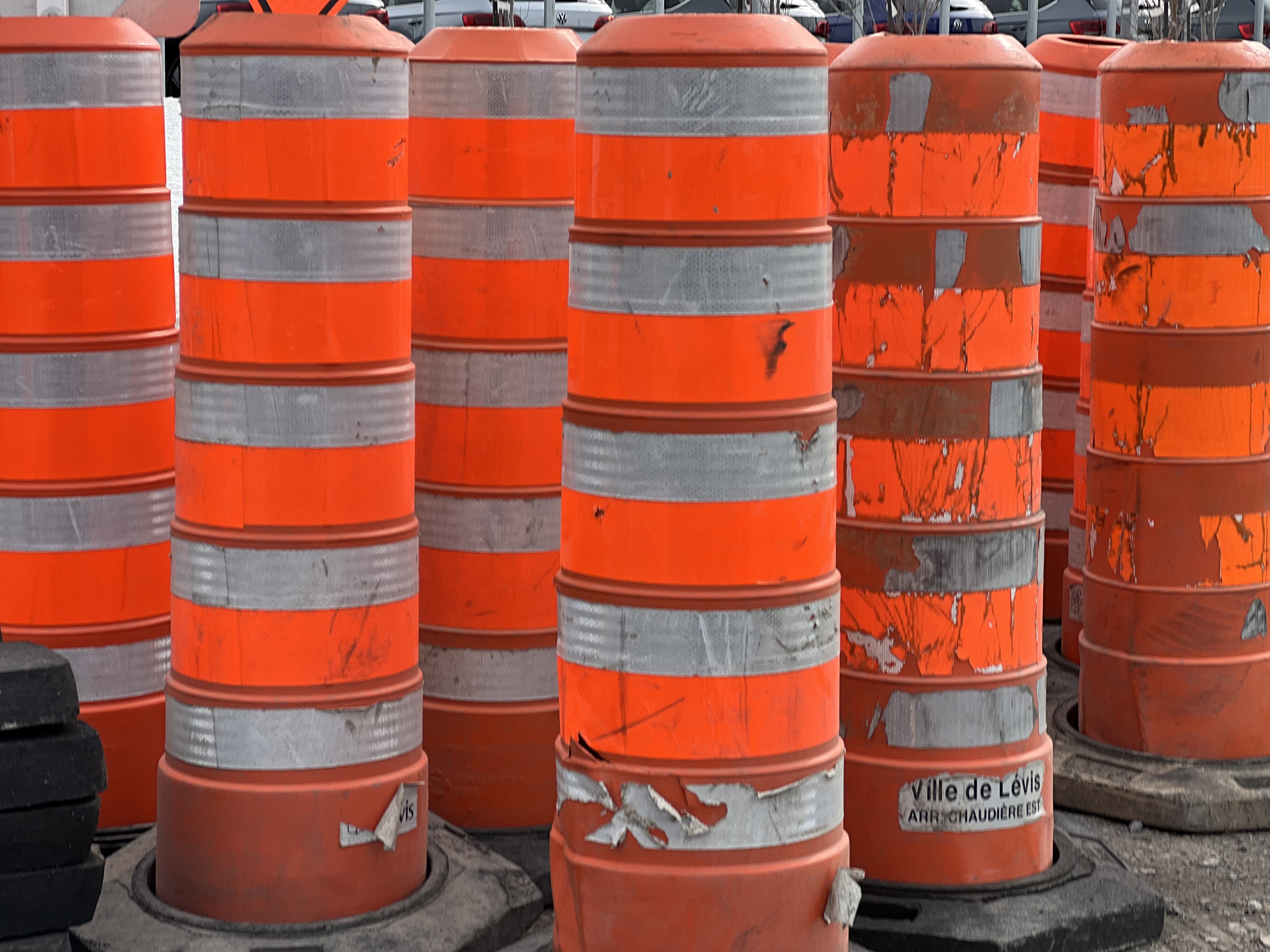 Travaux sur le pont de la rivière Chaudière
