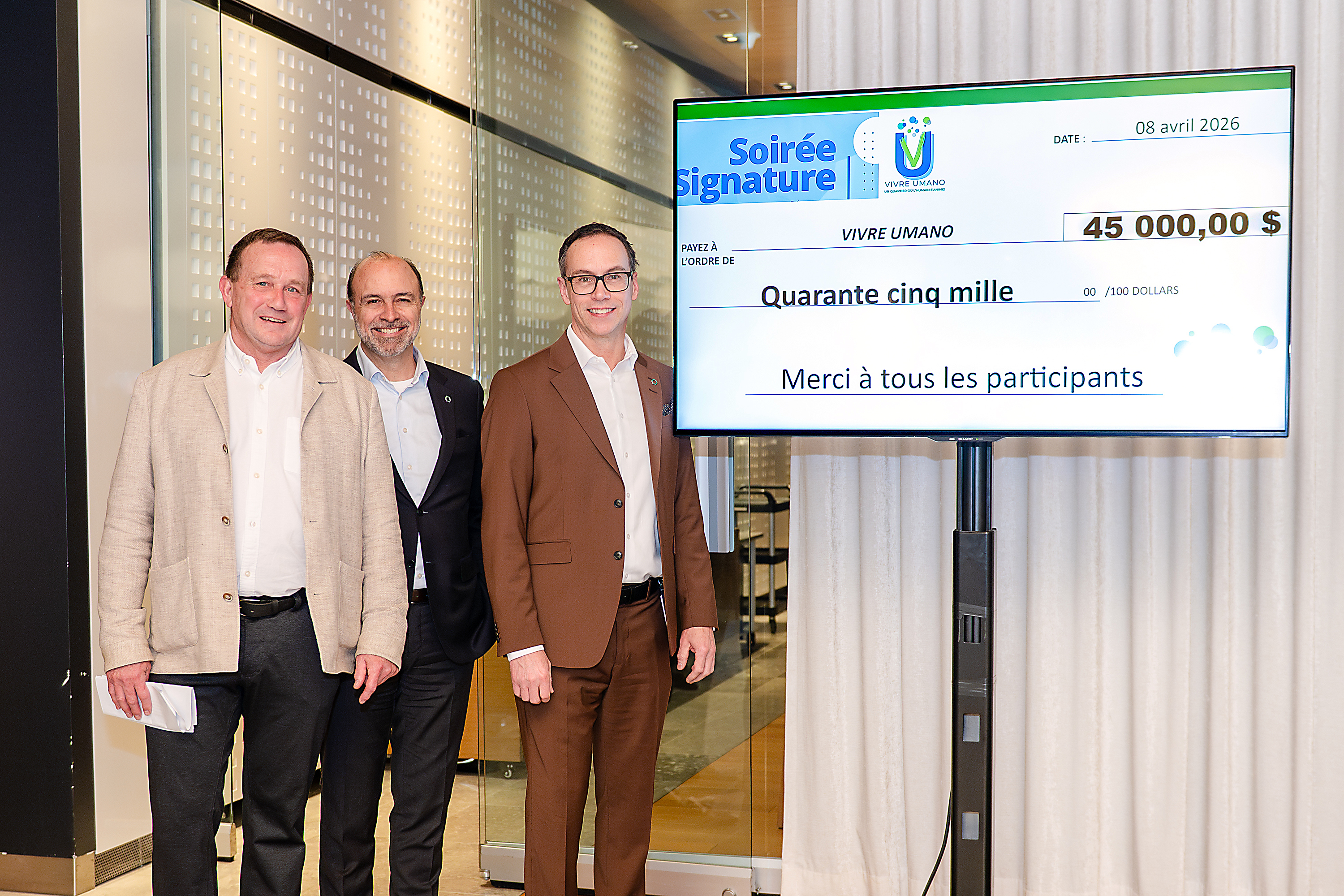 45 000 $ pour la Soirée Signature