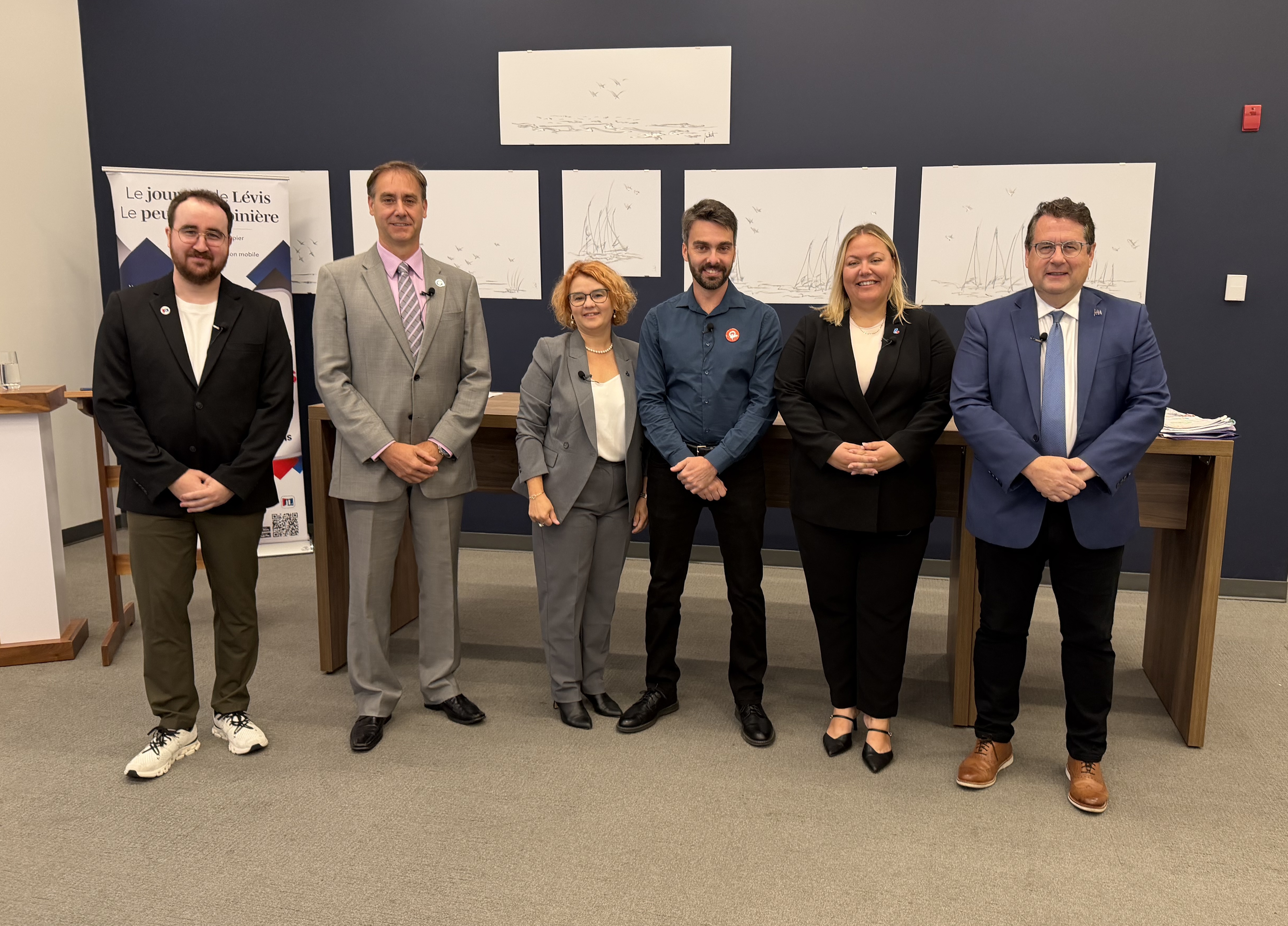 Débat électoral entre les cinq candidats de Lévis